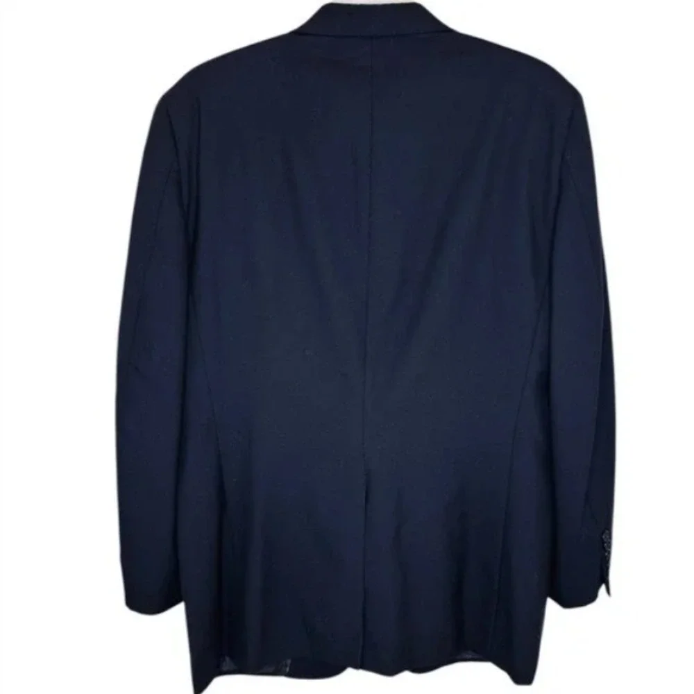 Hickey Freeman Wool Blazer 44R 44 Regular Dark Navy Blue Sport Coat Jacket Boyds